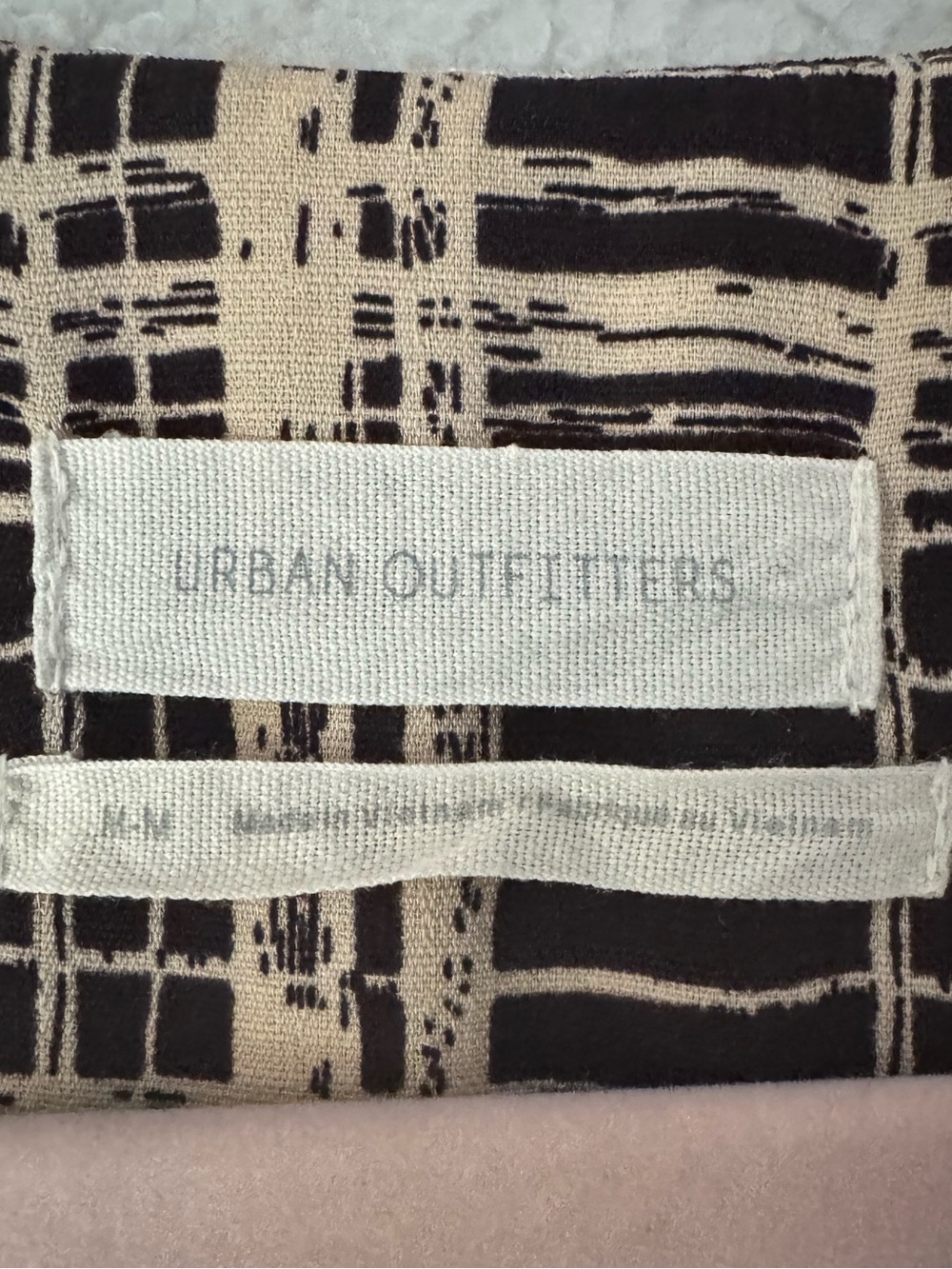 Urban Outfitters Black and Ivory Plaid Wrap Midi Dress - Picture 3 of 9
